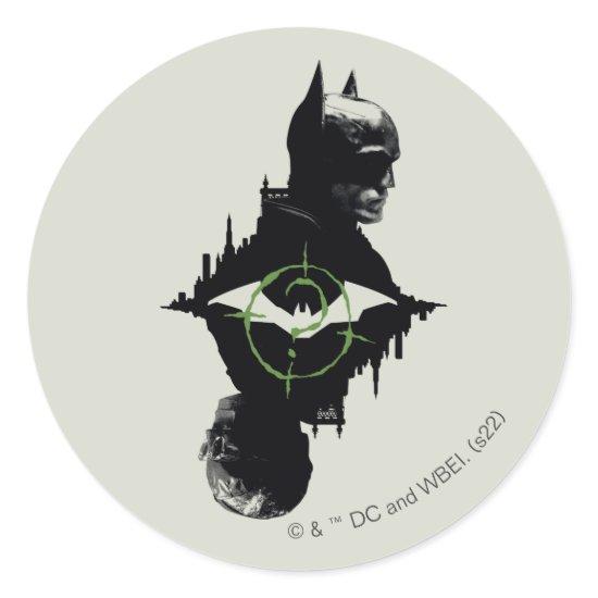 The Batman & The Riddler Dual Character Graphic Classic Round Sticker