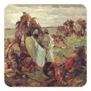 The Battle between Russians and Tatars, 1916 Square Sticker