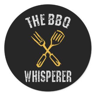 The BBQ Whisperer Classic Round Sticker