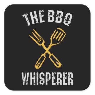The BBQ Whisperer Square Sticker