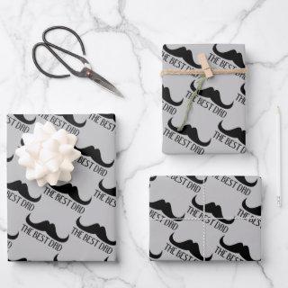 The best dad mustache fathers day black and gray  sheets