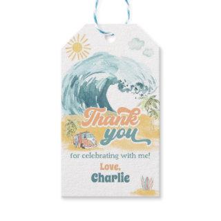 The BIG ONE First Birthday-Beach Surfing Party  Gift Tags