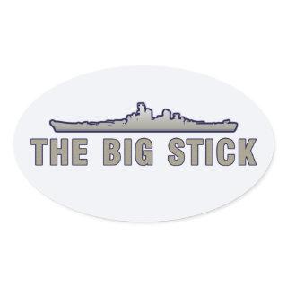 The Big Stick Oval Sticker