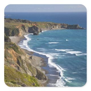 The Big Sur coastline in California, USA Square Sticker