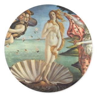 The Birth of Venus by Sandro Botticelli Classic Round Sticker