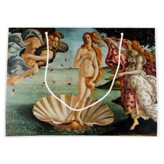 The Birth of Venus, Sandro Botticelli, 1485 Large Gift Bag