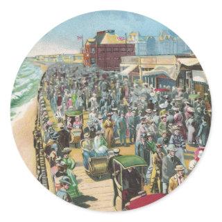 The Board Walk and Brighton Casino Classic Round Sticker