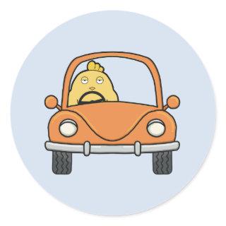 The Bored Driver Classic Round Sticker