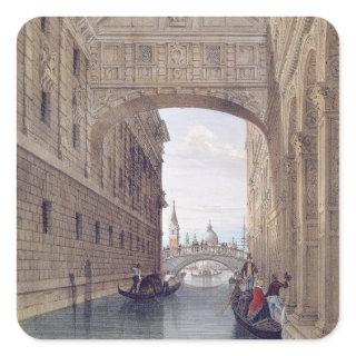 The Bridge of Sighs, Venice, engraved by Lefevre ( Square Sticker