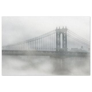 The Brooklyn Bridge in Fog Decoupage Tissue Paper