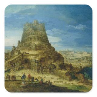 The Building of the Tower of Babel Square Sticker