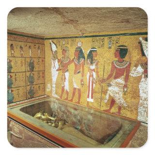 The burial chamber in the Tomb of Tutankhamun Square Sticker