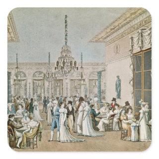 The Cafe Frascati in 1807 Square Sticker