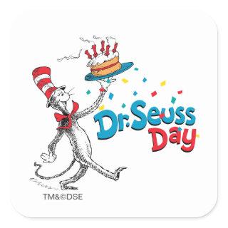 The Cat in the Hat | Dr. Seuss Day Square Sticker