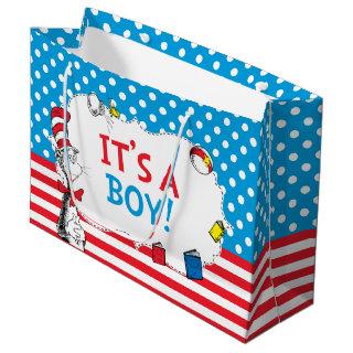 The Cat in the Hat | It's a Boy Baby Shower Large Gift Bag