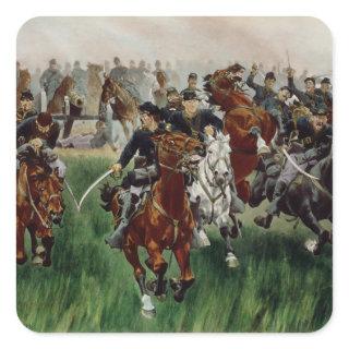 The Cavalry, 1895 Square Sticker