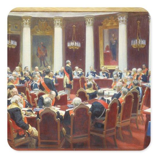 The Ceremonial Sitting of the State Council Square Sticker
