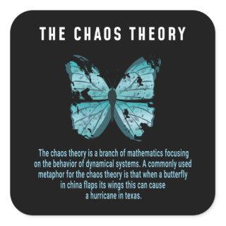 The Chaos Theory Butterfly Cyclone Square Sticker
