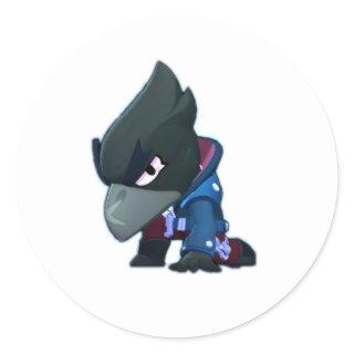 the chaotic world of Brawl Stars with Stickrs Game Classic Round Sticker
