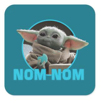 The Child Eating Cookie - Nom Nom Square Sticker