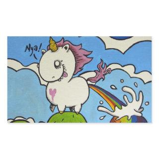 The Chubby Unicorn Rectangular Sticker