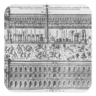 The Circus Maximus in Rome, c.1600 Square Sticker