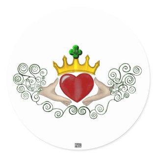The Claddagh (Full Colour) Classic Round Sticker