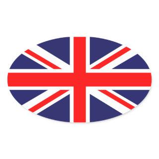 The Classic Union Jack Oval Sticker