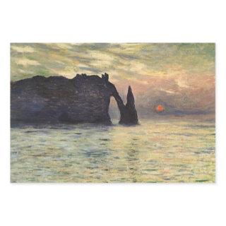 The Cliff Etretat, Sunset by Claude Monet  Sheets