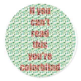 The Colorblind test Classic Round Sticker