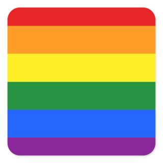 The colors of the rainbow square sticker