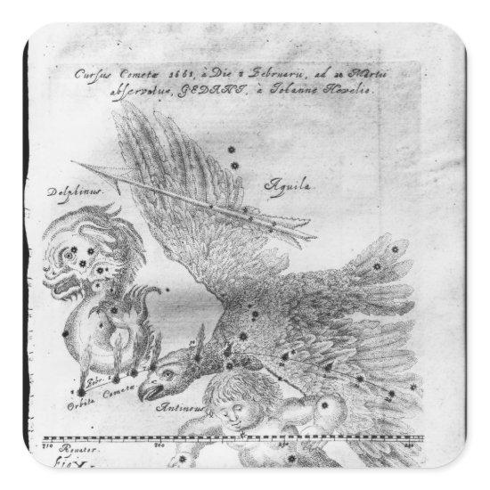 The Comet discovered and observed by Johannes Square Sticker