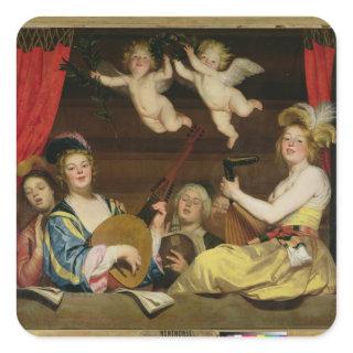 The Concert, 1624 Square Sticker
