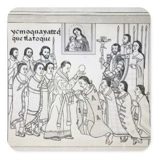 The Conversion of the Aztecs to Roman Square Sticker
