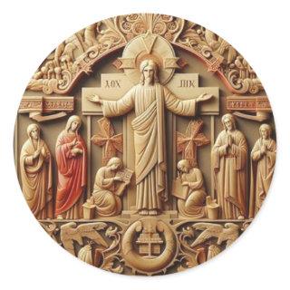 The Crucifixion Classic Round Sticker