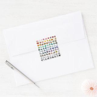 The Crystal Collection Rainbow Rocks Sticker Sheet