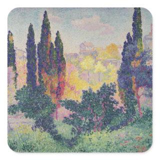 The Cypresses at Cagnes, 1908 Square Sticker