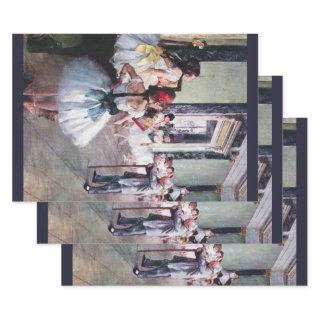 The Dance Class by Edgar Degas, Vintage Ballet Art  Sheets