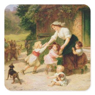 The Dancing Bear Square Sticker
