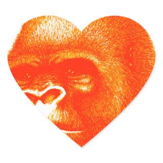 THE DAWN GORILLA HEART STICKER
