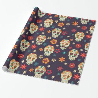 The day of the dead sugar skulls pattern