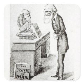 The Descent of Man Square Sticker