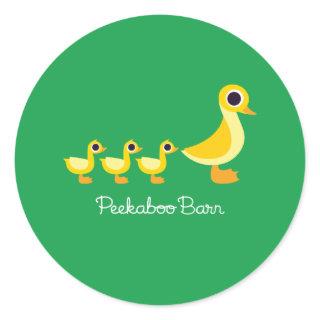 The Duck Family Classic Round Sticker