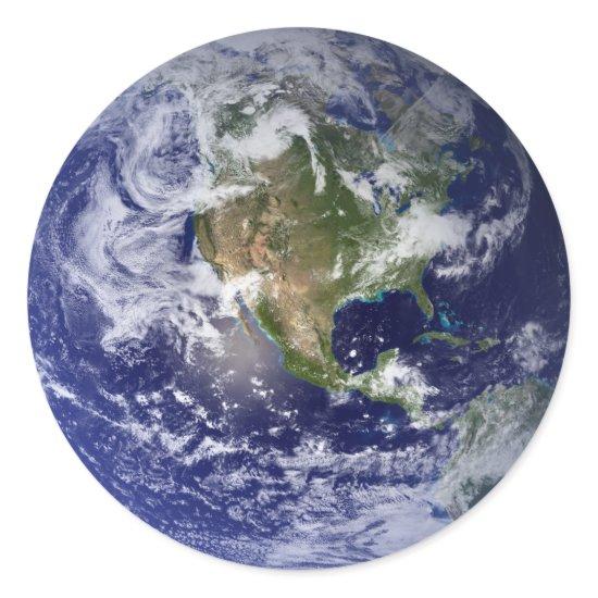 The Earth From Space Classic Round Sticker