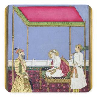 The Emperor Aurangzeb in old age Square Sticker