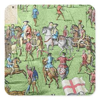 The Encampment of the English Forces Square Sticker