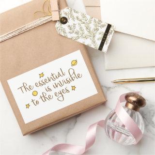 The essential is invisible to the eyes rectangular sticker