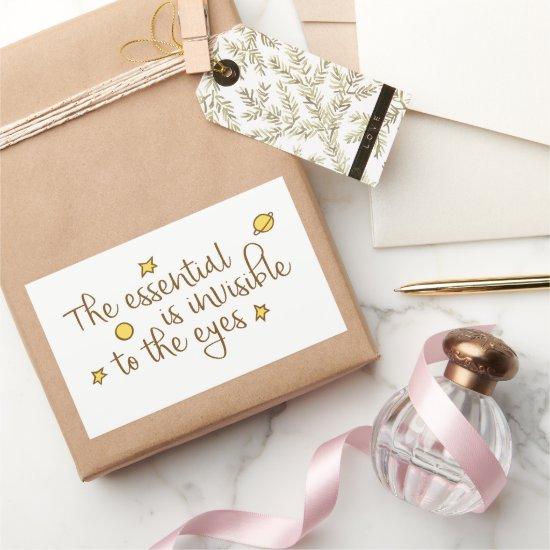 The essential is invisible to the eyes rectangular sticker