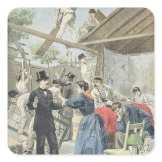 The Expulsion of the Poor from the Slums Square Sticker