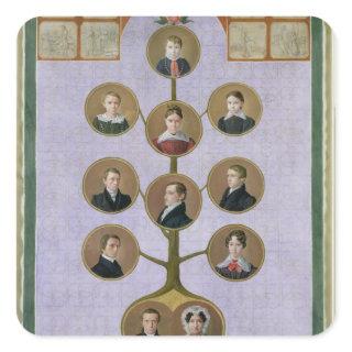 The Family of the Baker, Jochann Square Sticker